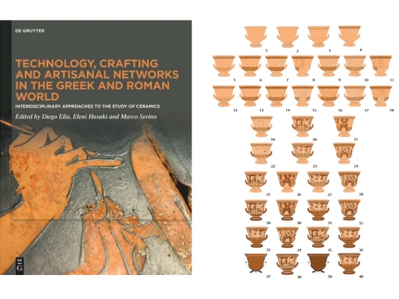 Book cover, and figure from Hasaki’s article on Athenian pottery energetics.